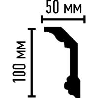 Карниз гибкий Decomaster 2400x100x50 мм арт-96321 FL — фото 3, Карнизы