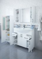 Тумба под раковину Sanflor Глория 105 Белая матовая арт-С000005714 — фото 3, Тумбы под раковину