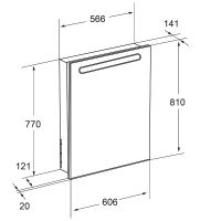 Зеркальный шкаф Roca Victoria Nord 60 с подсветкой Белый арт-ZRU9000030 — фото 4, Зеркальные шкафы в ванную
