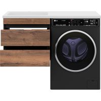 Тумба с раковиной Misty Коломбо 120 L подвесная Дуб Галифакс Антрацит арт-УТ000015589 — фото 4, Тумбы с раковиной