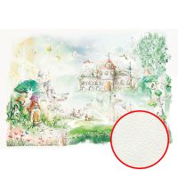 Фреска детская Ortograf Для малышей 33137 Фактура флок FLK Флизелин (4*2,7) Зеленый, Замки/Домики арт-33137 (флок FLK) — фото 1, Фрески