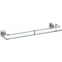 Стеклянная полка CeramaLux Cube Хром арт-12611 — фото 1, Полки для ванной и душа