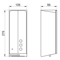 Диспенсер для жидкого мыла Nofer Automatics Черный арт-03039.N — фото 2, Диспенсеры для жидкого мыла