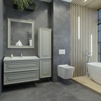 Зеркало Caprigo Ponza 80 Серое матовое арт-13532-030.000.00.20 — фото 2, Зеркала в ванную комнату