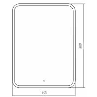 Зеркало Silver Mirrors Стив 60 с подсветкой с сенсорным выключателем и диммером арт-LED-00002249 — фото 4, Зеркала в ванную комнату