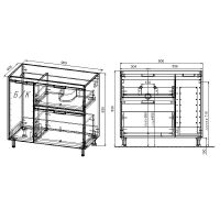 Товар: Тумба под раковину Style Line Барселона 90 R Белая арт-СС-00002280 - фото 6 Тумба под раковину Style Line Барселона 90 R Белая арт-СС-00002280 — фото 6, Тумбы под раковину