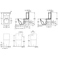 Унитаз компакт Villeroy&Boch Venticello без бачка и сиденья арт-4612R001 — фото 14, Напольные унитазы