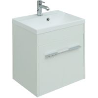 Тумба под раковину Aquanet Августа 50 подвесная Белый глянец арт-274140 — фото 1, Тумбы под раковину