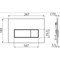 Клавиша смыва Kerama Marazzi Хром глянцевый арт-FPS.A.CR — фото 3, Кнопки смыва