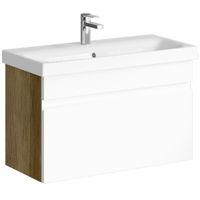 Тумба под раковину Aqwella Smart 80 подвесная Дуб балтийский арт-SRT0108DB — фото 1, Тумбы под раковину