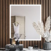 Зеркало Bond Cube 70x80 с подсветкой с сенсорным выключателем арт-M44ZE-7080 — фото 6, Зеркала в ванную комнату