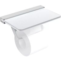 Держатель туалетной бумаги Langberger с полкой Хром арт-32041B — фото 1, Держатели туалетной бумаги