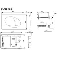Клавиша смыва Roca Active 42B Черная матовая арт-8901140B6 — фото 2, Кнопки смыва