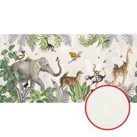 Фреска Ortograf Miracle 33866 Фактура флок FLK Флизелин (6*3) Бежевый/Разноцветный, Листья/Животные/Птицы арт-33866 (флок FLK) — фото 1, Фрески