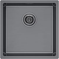 Кухонная мойка Paulmark Lassan 44 Uni Вороненная сталь арт-LA44-GM — фото 1, Кухонные мойки