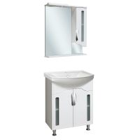 Зеркало со шкафом Runo Толедо 65 R с подсветкой Белое арт-00000001040 — фото 4, Зеркальные шкафы в ванную