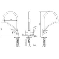 Смеситель для кухни Paulmark Siegen Вороненая сталь арт-Si213111-GM — фото 3, Смесители для кухни