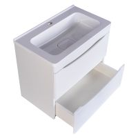 Тумба под раковину Style Line Бергамо 60 подвесная Белая антискрейч арт-СС-00002316 — фото 2, Тумбы под раковину