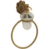 Дозатор для жидкого мыла с кольцом для полотенец Migliore Cleopatra Бронза арт-16627 — фото 1, Полотенцедержатели