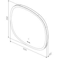 Зеркало AM.PM Func 55 с подсветкой с ИК-сенсорным выключателем арт-M8FMOX0551WGS — фото 10, Зеркала в ванную комнату