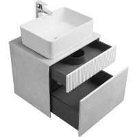 Тумба под раковину Aquaton Марбл 60 подвесная Слэйт Белый матовый арт-1A276101MH4C0 — фото 6, Тумбы под раковину