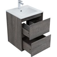 Тумба под раковину Aquanet Милан 50 подвесная Дуб рошелье арт-336371 — фото 5, Тумбы под раковину