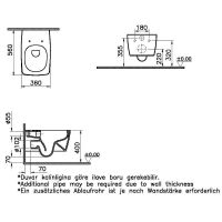 Унитаз Vitra Metropole Rim-Ex подвесной Черный матовый без сиденья арт-7672B083-0101 — фото 9, Подвесные унитазы