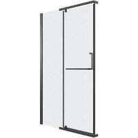 Душевая дверь Grossman Pragma 120 профиль Черный матовый стекло шиншилла арт-100.K33.03.120.21.02 — фото 2, Распашные душевые двери