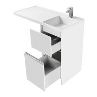 Тумба под раковину Aquaton Лондри 40 Белый глянец арт-1A236001LH010 — фото 2, Тумбы под раковину