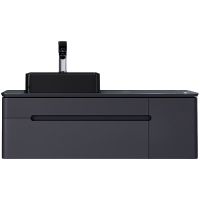Тумба под раковину Jorno Shine 120 подвесная Антрацит арт-Shi.01.120-M/P/A — фото 1, Тумбы под раковину
