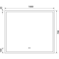 Зеркало Iddis Slide 100 с подсветкой с подогревом Черное c сенсорным выключателем и диммером арт-SLI1000i98 — фото 11, Зеркала в ванную комнату