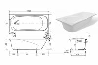 Ванна из искусственного камня Эстет Альфа 170х75 без гидромассажа арт-ФР-00001751 — фото 6, Ванны из искусственного камня