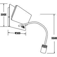 Товар: Настенный светильник Crystal Lux Хром Черный арт-CLT 226W250USB BL - фото 3 Настенный светильник Crystal Lux Хром Черный арт-CLT 226W250USB BL — фото 3, Бра