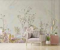 Панно Zambaiti Parati Satin Flowers IV Винил на флизелине (3*5,1) Бежевый/Розовый/Серый, Цветы/Листья арт-Z66881 — фото 3, Обои для стен