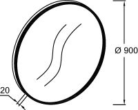 Зеркало Jacob Delafon Odeon Rive Gauche 90 Золото арт-EB1268-GLD — фото 3, Зеркала в ванную комнату