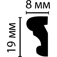 Молдинг Decomaster 2400x19x8 мм арт-97100 — фото 4, Молдинги