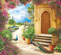 Товар: Фреска Ortograf Восток 5172 Фактура бархат FX Флизелин (3*2,7) Разноцветный, Архитектура/Цветы/Птицы арт-5172 (бархат FX) - фото 2 Фреска Ortograf Восток 5172 Фактура бархат FX Флизелин (3*2,7) Разноцветный, Архитектура/Цветы/Птицы арт-5172 (бархат FX) — фото 2, Фрески