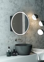 Зеркальный шкаф Континент Torneo Black LED 70 с подсветкой Черный арт-МВК084 — фото 8, Зеркальные шкафы в ванную