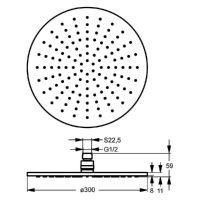 Верхний душ Ideal Standard Ideal Rain Soft L1 Хром арт-B9443AA — фото 6, Верхние души