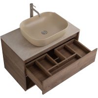 Тумба под раковину BelBagno Kraft 100 подвесная Rovere Tabacco арт-KRAFT-1000-1C-SO-RT — фото 11, Тумбы под раковину