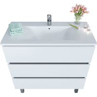 Тумба с раковиной SanVit Кубэ-3 60 Белая глянцевая арт-kkube3060w — фото 3, Тумбы с раковиной