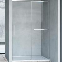 Душевая дверь Vincea Slim Soft 120 профиль Хром стекло прозрачное арт-VDS-1SS120CL — фото 1, Раздвижные душевые двери