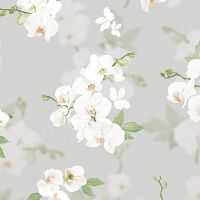 Обои Andrea Rossi Stromboli Винил на флизелине (1,06*10) Серый, Цветы/Листья арт-54342-5 — фото 1, Обои для стен