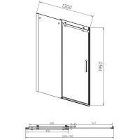 Душевая дверь Vincea Como-N 130 профиль Хром стекло прозрачное арт-VDS-4CN130CL — фото 6, Раздвижные душевые двери