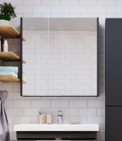 Товар: Зеркальный шкаф 1MarKa Gaula 80 Графит матовый арт-У92543 - фото 3 Зеркальный шкаф 1MarKa Gaula 80 Графит матовый арт-У92543 — фото 3, Зеркальные шкафы в ванную