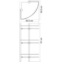 Товар: Стеклянная полка WasserKRAFT Exter угловая Светлая бронза арт-K-3533 - фото 3 Стеклянная полка WasserKRAFT Exter угловая Светлая бронза арт-K-3533 — фото 3, Полки для ванной и душа