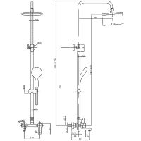 Душевая система Aquanet Passion S3 AF300-72-S-B Черная матовая арт-261839 — фото 2, Душевые стойки