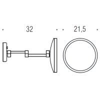 Косметическое зеркало Colombo Design Specchi с подсветкой с увеличением Черное арт-В9954.NE — фото 3, Косметические зеркала
