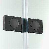 Душевой уголок New Trendy New Soleo Black 100х80 профиль Черный стекло прозрачное арт-D-0236A/D-0238A — фото 7, Прямоугольные душевые уголки