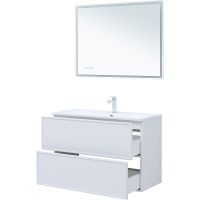 Тумба под раковину Aquanet Арт 100 подвесная Белая матовая арт-313257 — фото 11, Тумбы под раковину